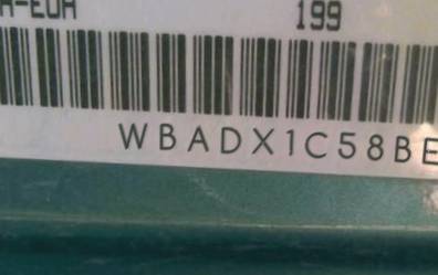 VIN prefix WBADX1C58BE3