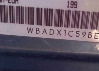 VIN prefix WBADX1C59BE3