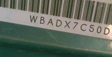 VIN prefix WBADX7C50DE7