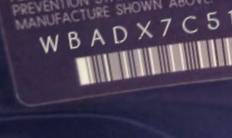VIN prefix WBADX7C51BE7