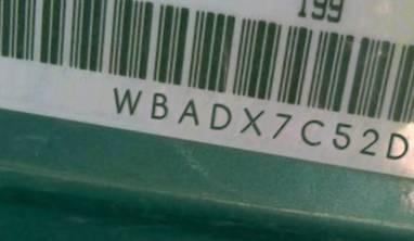 VIN prefix WBADX7C52DE7