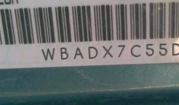 VIN prefix WBADX7C55DE7