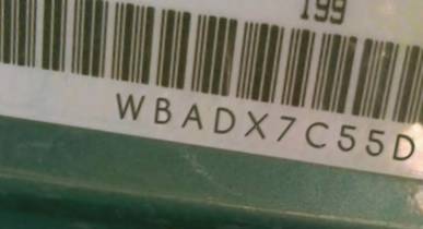 VIN prefix WBADX7C55DJ5