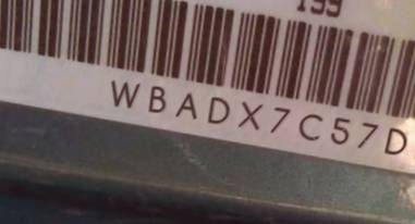 VIN prefix WBADX7C57DE7
