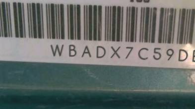 VIN prefix WBADX7C59DE7