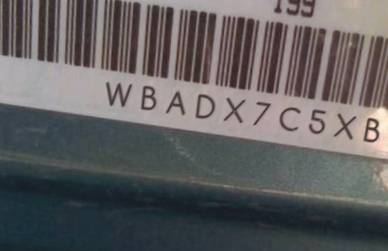 VIN prefix WBADX7C5XBE7