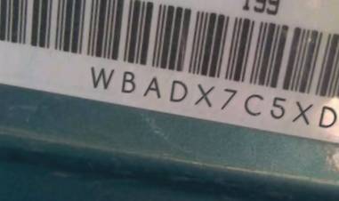 VIN prefix WBADX7C5XDJ5