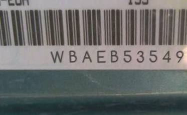 VIN prefix WBAEB53549CX