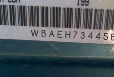 VIN prefix WBAEH73445B2