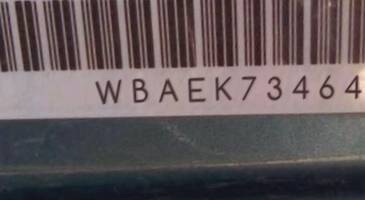 VIN prefix WBAEK73464B3