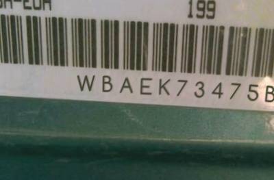 VIN prefix WBAEK73475B2