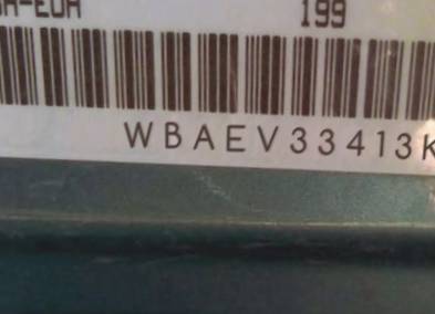 VIN prefix WBAEV33413KL