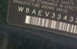 VIN prefix WBAEV33433KL