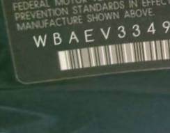 VIN prefix WBAEV33495KW