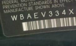 VIN prefix WBAEV334X2PD