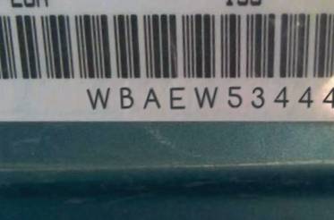 VIN prefix WBAEW53444PG
