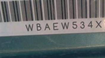VIN prefix WBAEW534X2PG