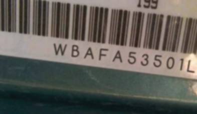 VIN prefix WBAFA53501LH