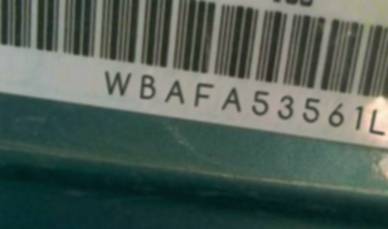 VIN prefix WBAFA53561LH
