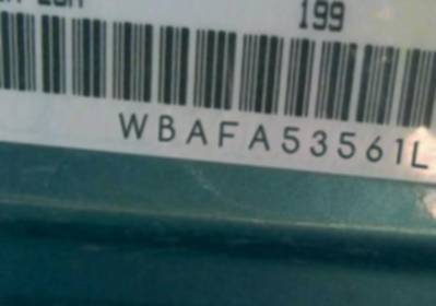 VIN prefix WBAFA53561LM