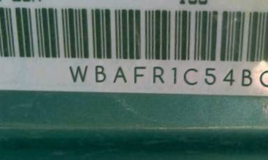 VIN prefix WBAFR1C54BC6