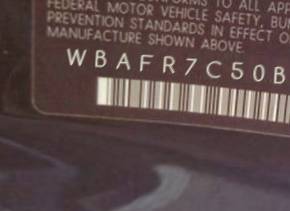 VIN prefix WBAFR7C50BC6