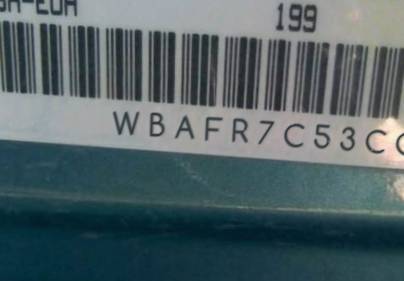 VIN prefix WBAFR7C53CC8