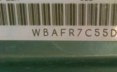 VIN prefix WBAFR7C55DC8