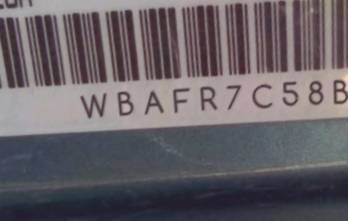 VIN prefix WBAFR7C58BC2