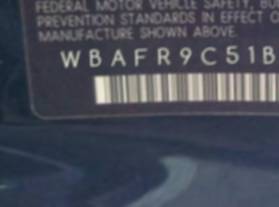 VIN prefix WBAFR9C51BC5