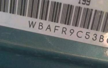 VIN prefix WBAFR9C53BC2