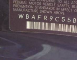 VIN prefix WBAFR9C55BC2