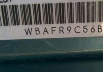 VIN prefix WBAFR9C56BC7