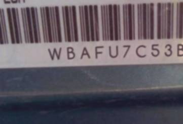 VIN prefix WBAFU7C53BC7