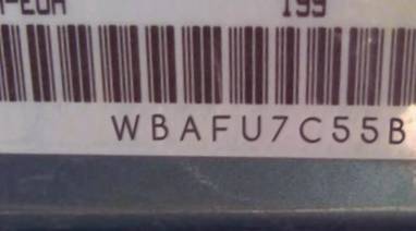 VIN prefix WBAFU7C55BC8