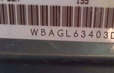 VIN prefix WBAGL63403DP