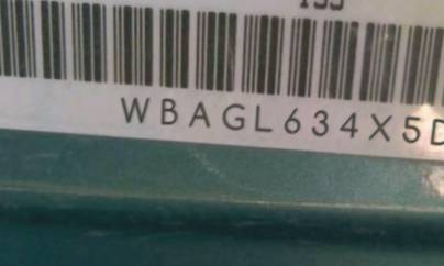 VIN prefix WBAGL634X5D7