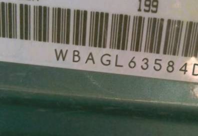 VIN prefix WBAGL63584DP