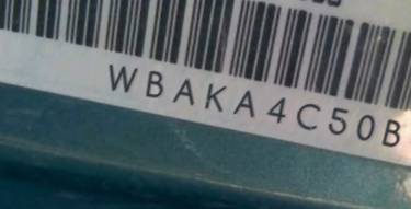 VIN prefix WBAKA4C50BC6