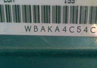 VIN prefix WBAKA4C54CDS
