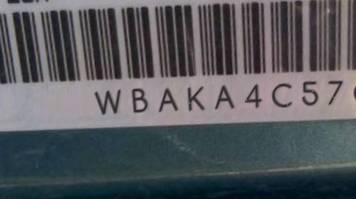 VIN prefix WBAKA4C57CDS
