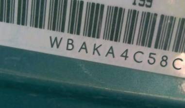 VIN prefix WBAKA4C58CDS