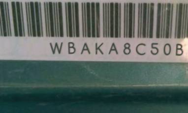 VIN prefix WBAKA8C50BCY