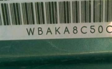 VIN prefix WBAKA8C50CDX