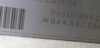 VIN prefix WBAKA8C56CDX