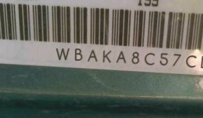 VIN prefix WBAKA8C57CDY