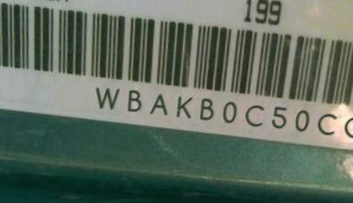 VIN prefix WBAKB0C50CCY