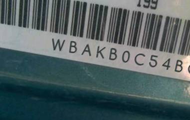 VIN prefix WBAKB0C54BCY