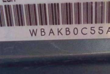 VIN prefix WBAKB0C55ACY