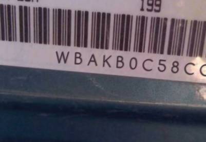 VIN prefix WBAKB0C58CCY